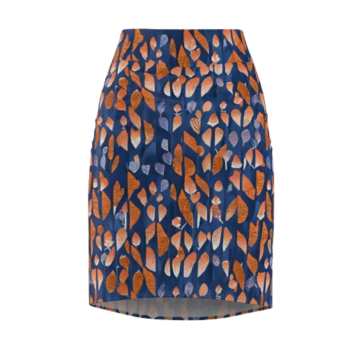 Ember Leaves on a Pencil Skirt