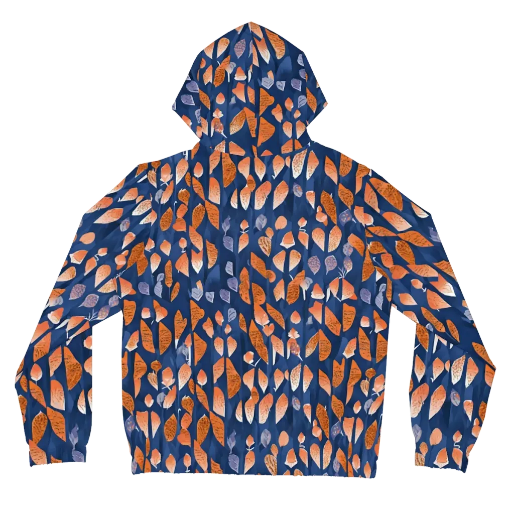 Ember Leaves on Women's Full-Zip Hoodie — Back