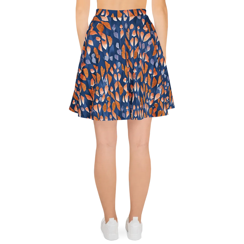 Ember Leaves on Skater Skirt — Back