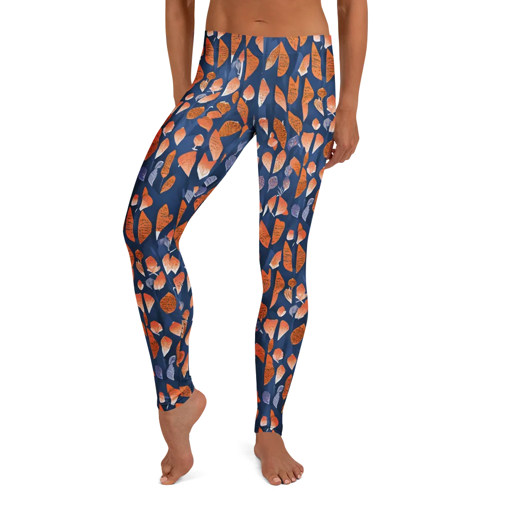 Ember Leaves on Leggings — Front