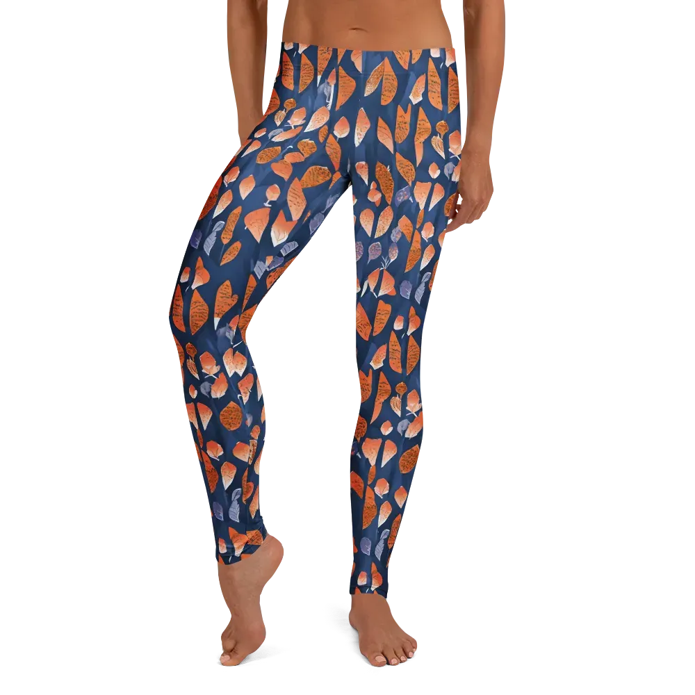 Ember Leaves on Leggings — Front