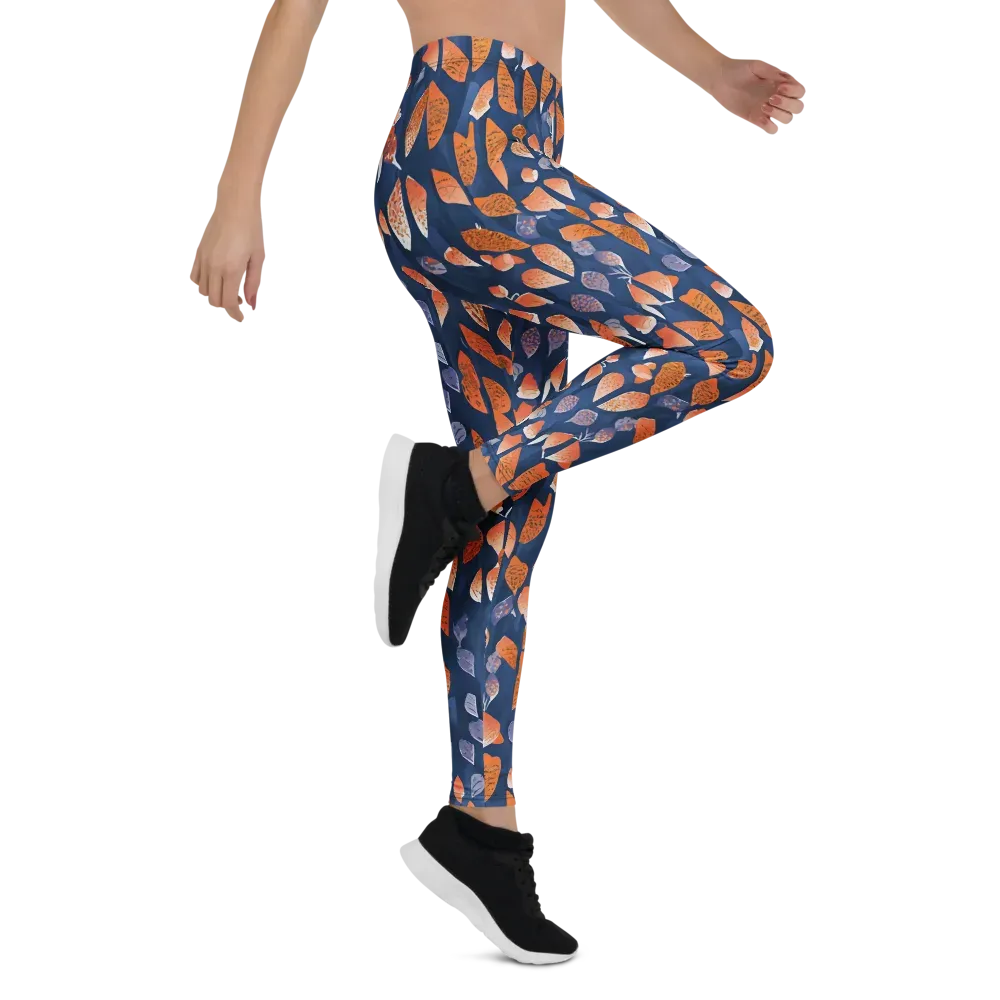 Ember Leaves on Leggings — Right
