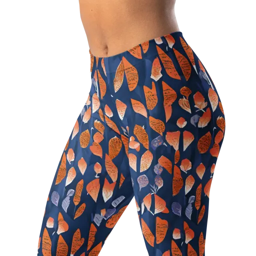Ember Leaves on a Leggings