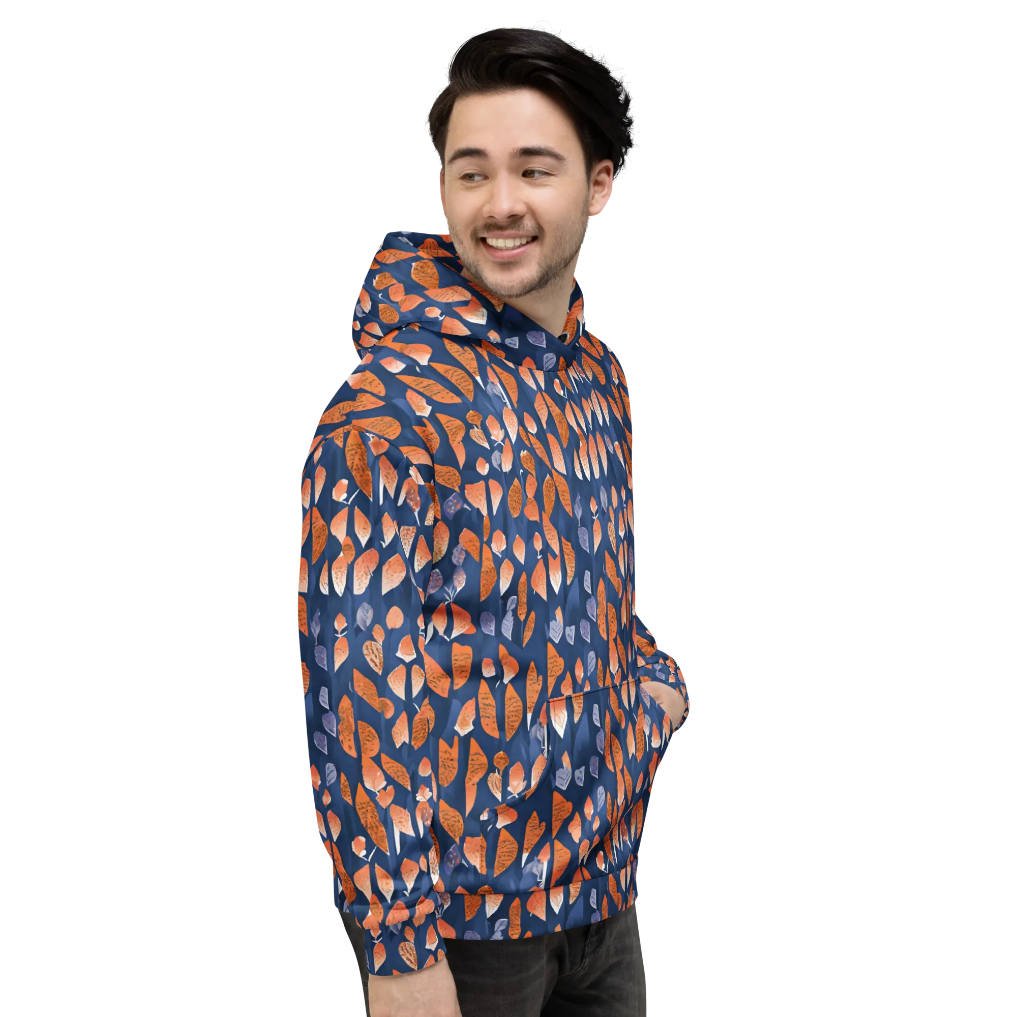 Ember Leaves on Hoodie — Right