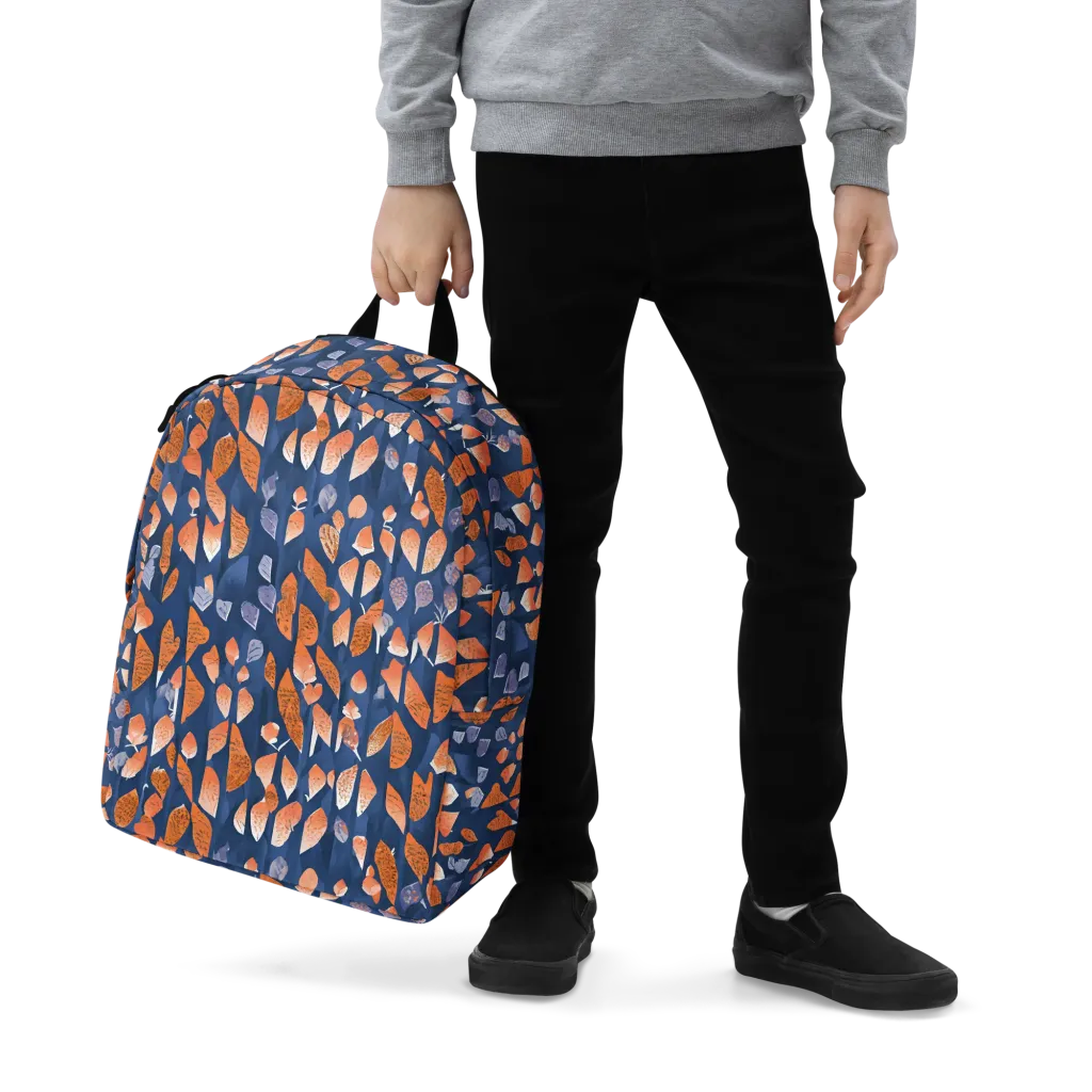 Ember Leaves on Minimalist Backpack — Zoomed-in