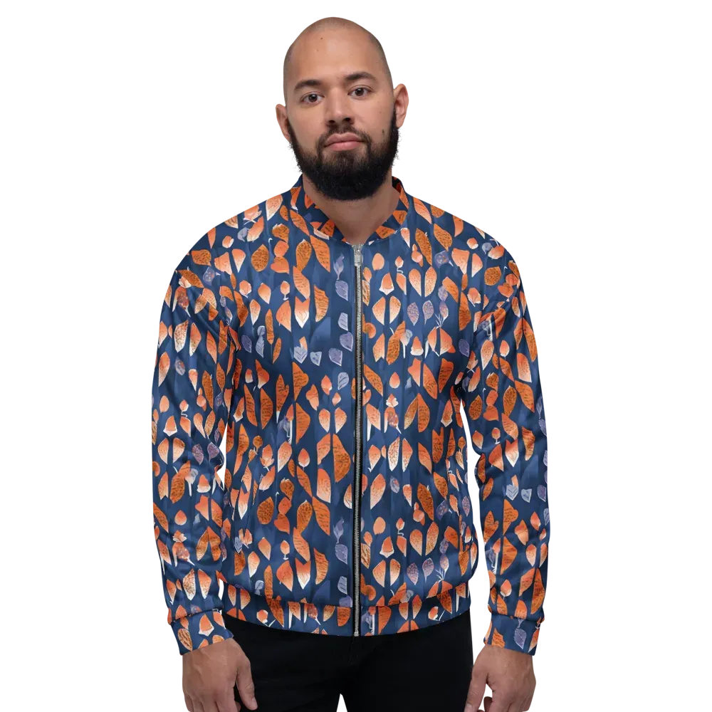 Ember Leaves on Bomber Jacket — Front