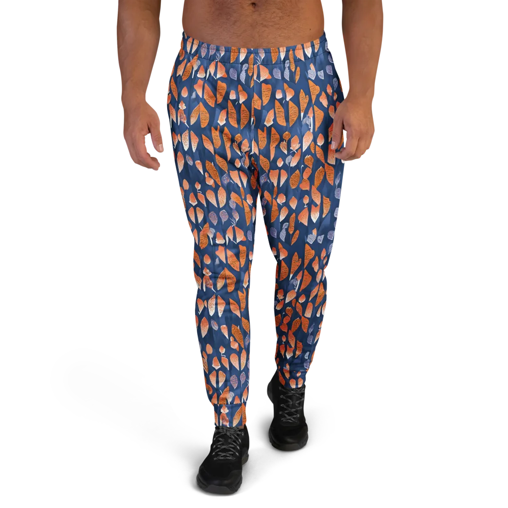 Ember Leaves on Men's Joggers — Front