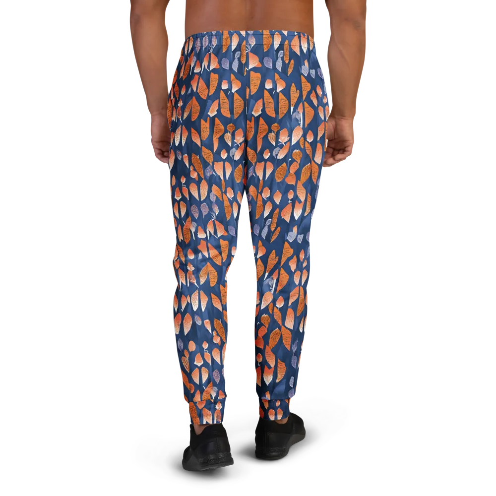 Ember Leaves on Men's Joggers — Back