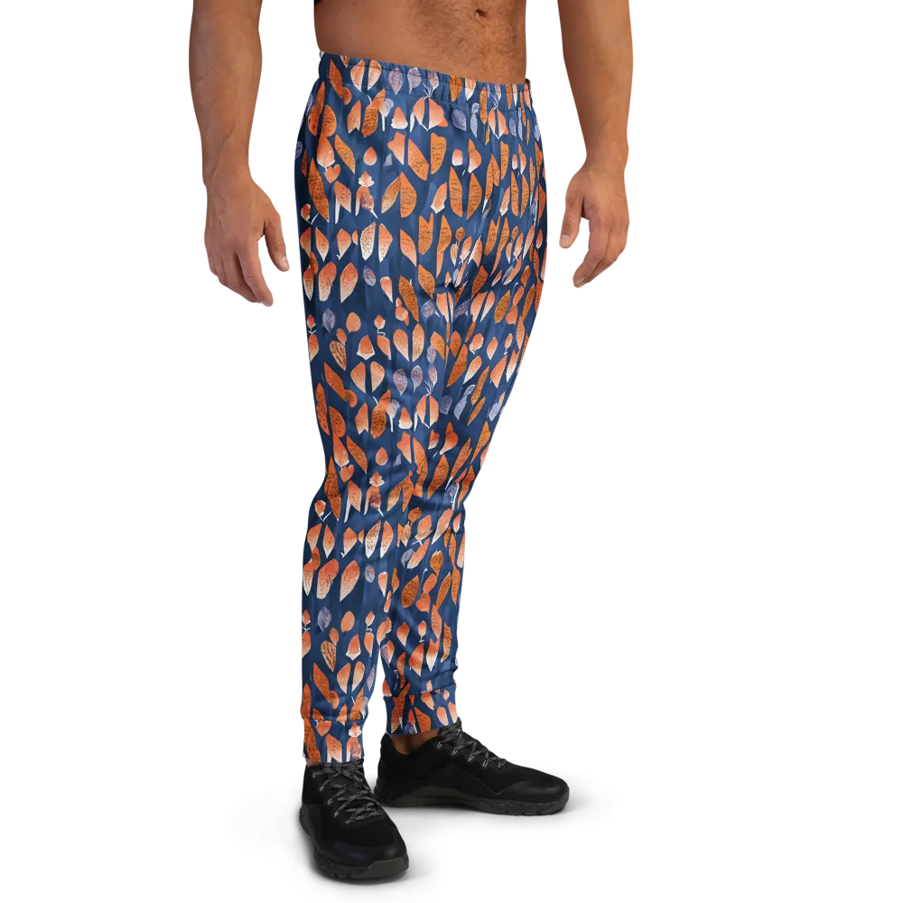 Ember Leaves on Men's Joggers — Right