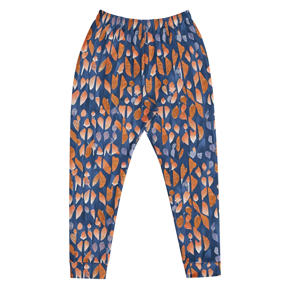 Ember Leaves on Men's Joggers — Front