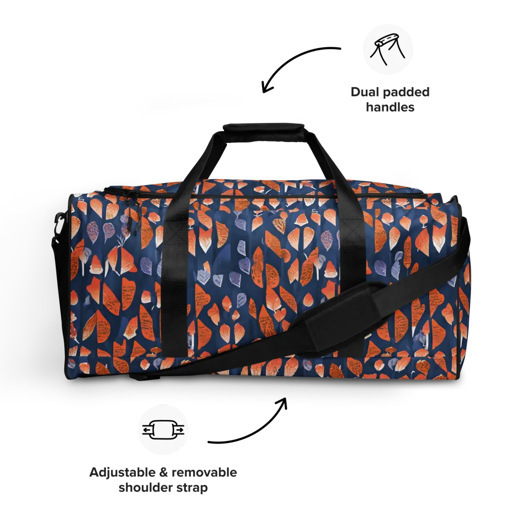 Ember Leaves on Duffle Bag — Front
