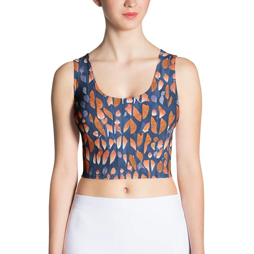 Ember Leaves on Crop Top — Front