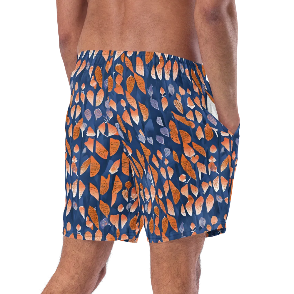 Ember Leaves on Swim Trunks — Right Back