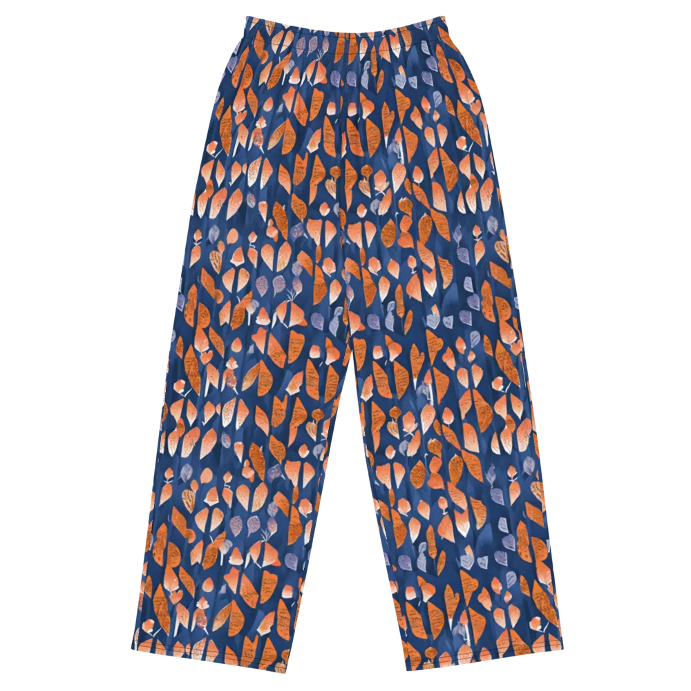 Ember Leaves on Wide-Leg Pants — Front
