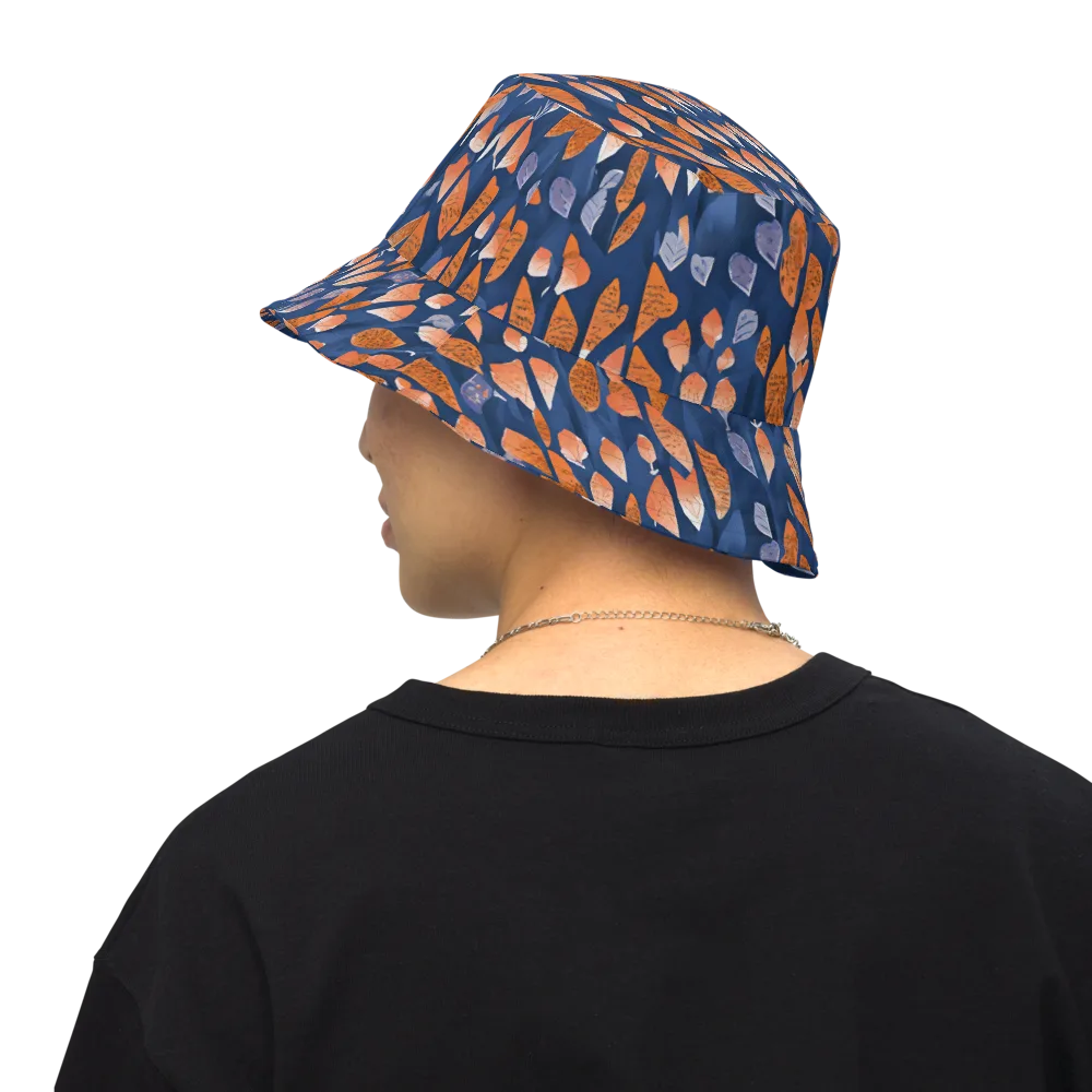 Ember Leaves on Reversible Bucket Hat — Back Inside