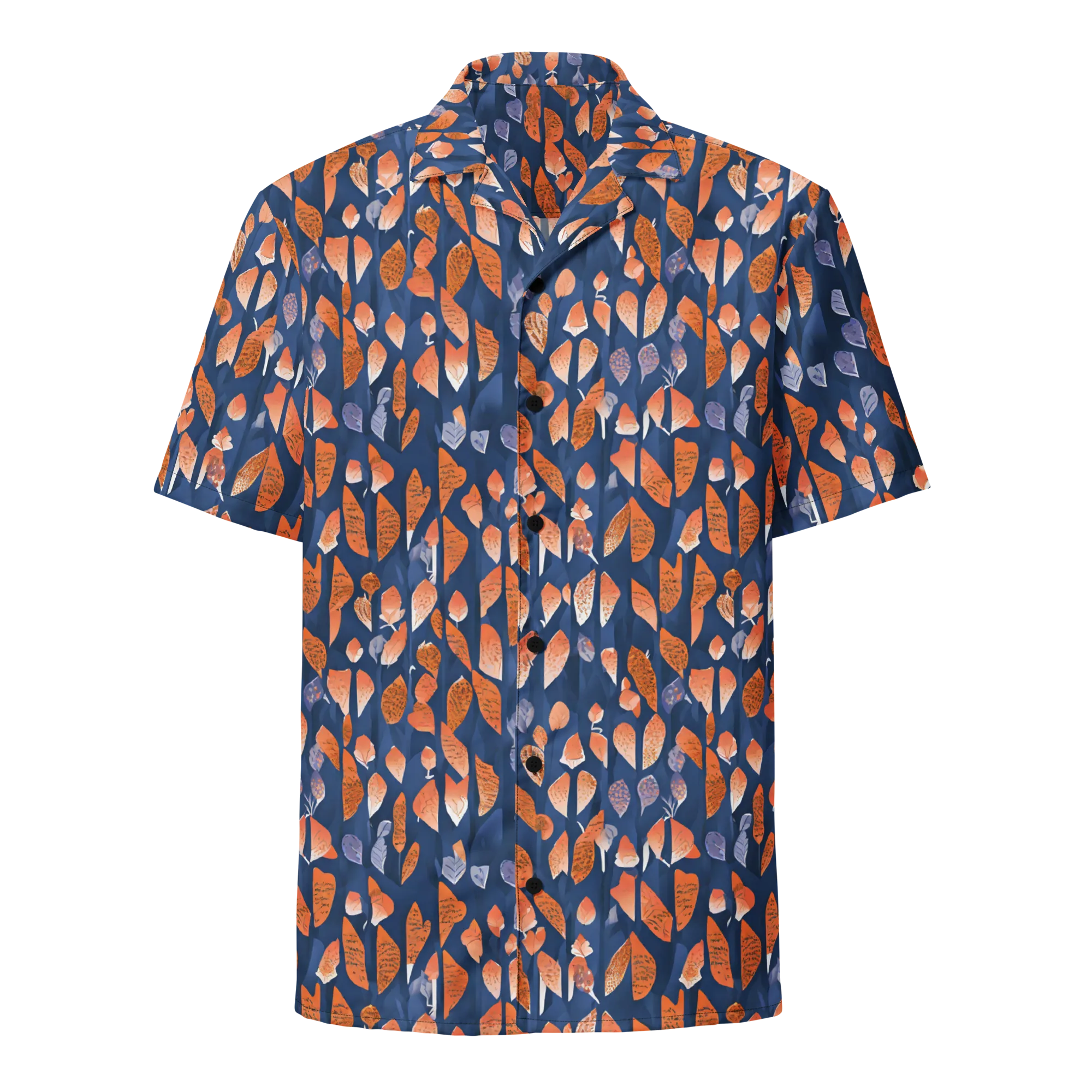 Ember Leaves on Button Shirt — Front