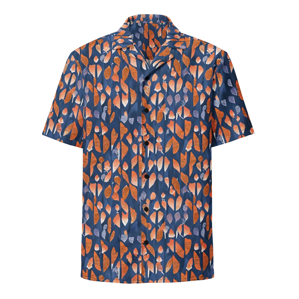 Ember Leaves on Button Shirt — Front