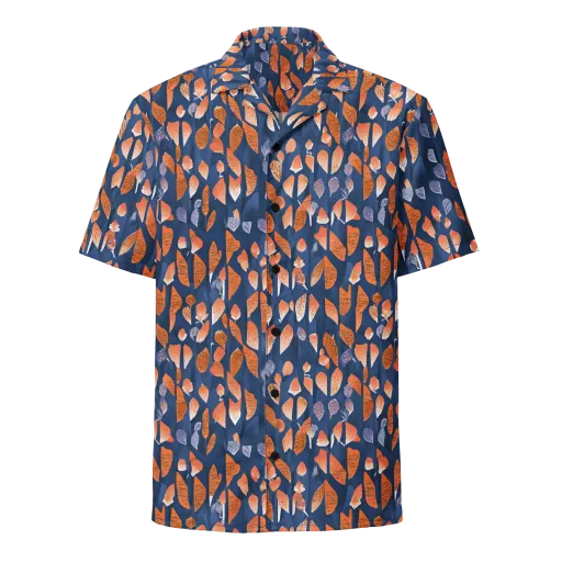 Ember Leaves on a Button Shirt