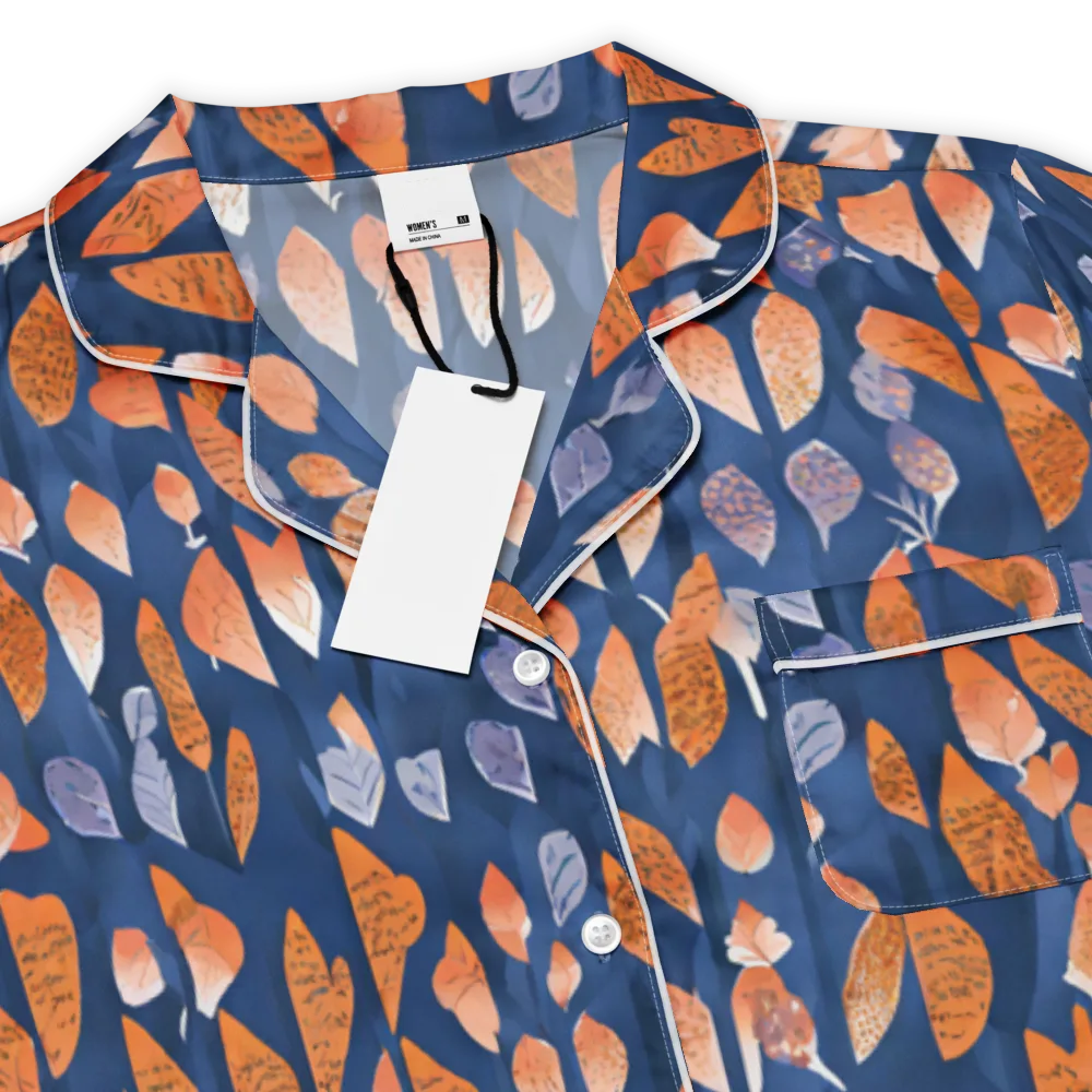 Ember Leaves on Women's Short Sleeve Pajama Top — Product details
