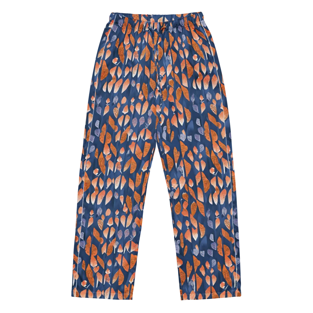Ember Leaves on Women's Pajama Pants — Front