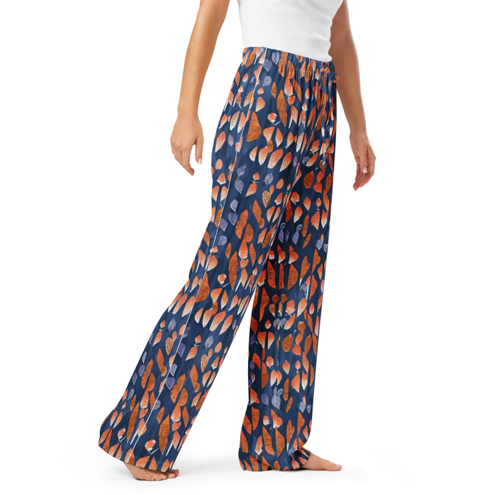 Ember Leaves on Women's Pajama Pants — Right Front