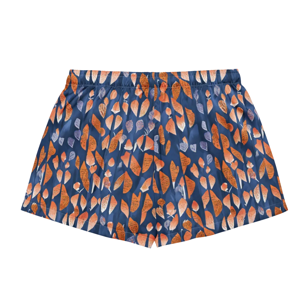 Ember Leaves on Women's Pajama Shorts — Back