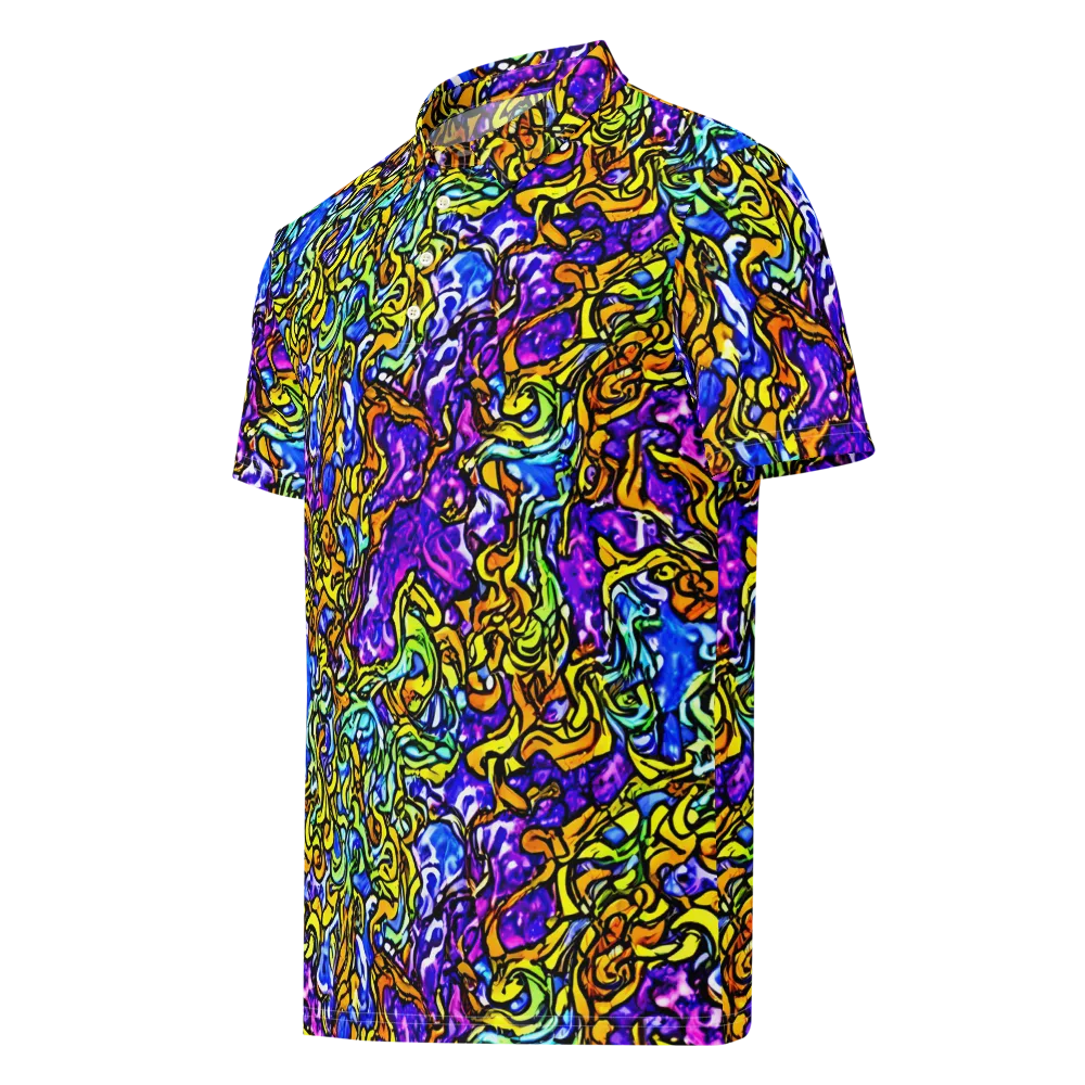 Jewel Frenzy on Men's Slim Fit Polo Shirt — Left Front