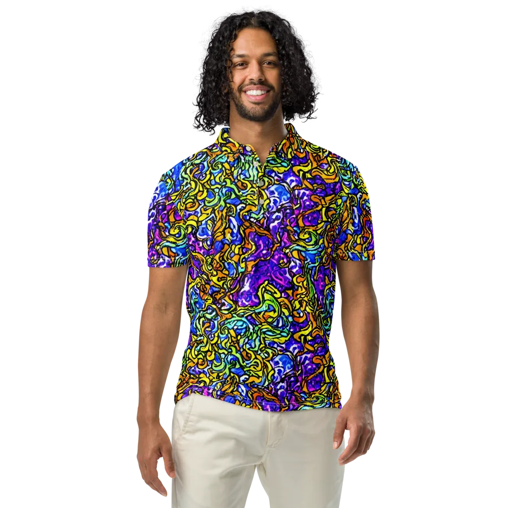 Jewel Frenzy on Men's Slim Fit Polo Shirt — Front