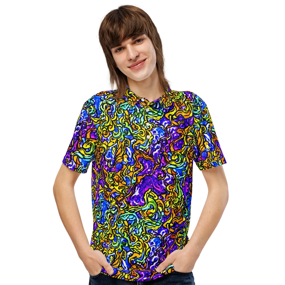 Jewel Frenzy on Men's Slim Fit Polo Shirt — Front