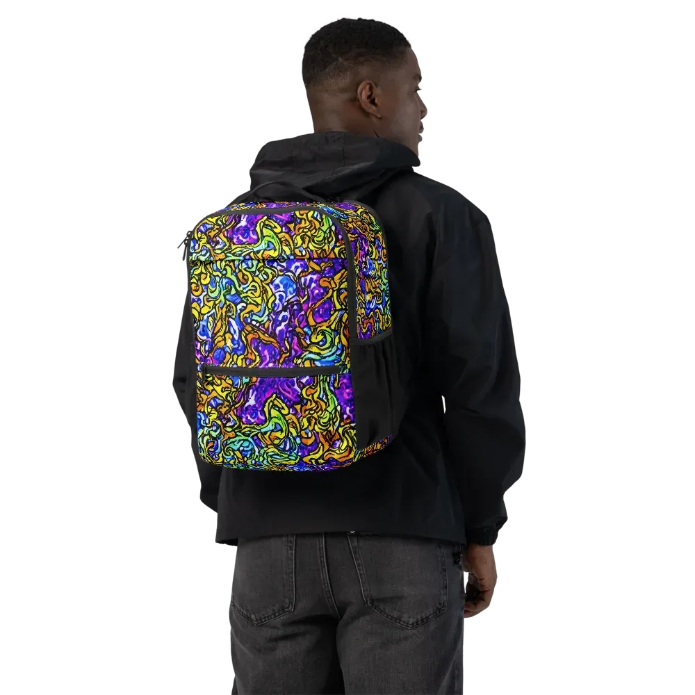 Jewel Frenzy on Utility Backpack — Back