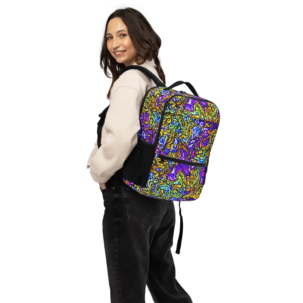 Jewel Frenzy on Utility Backpack — Back