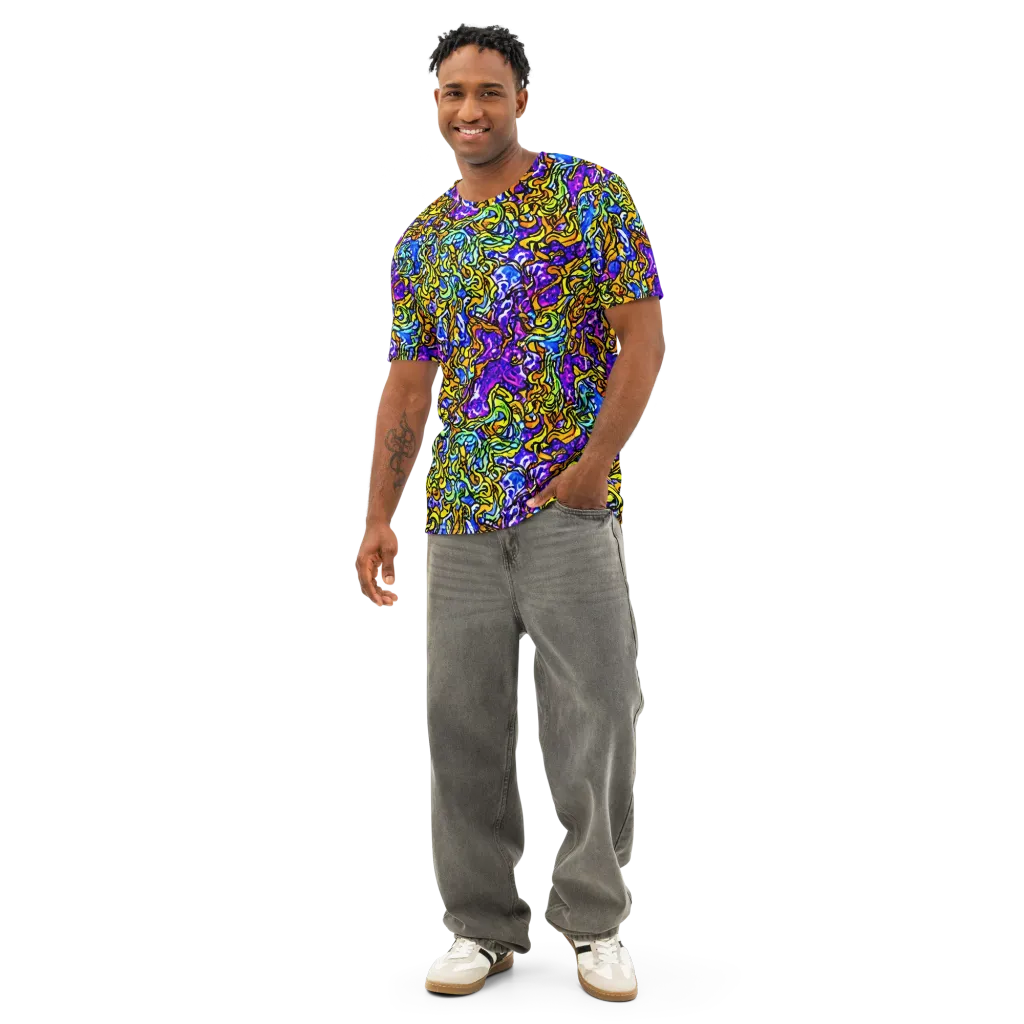 Jewel Frenzy on Men's Cotton Crew Neck T-Shirt — Front