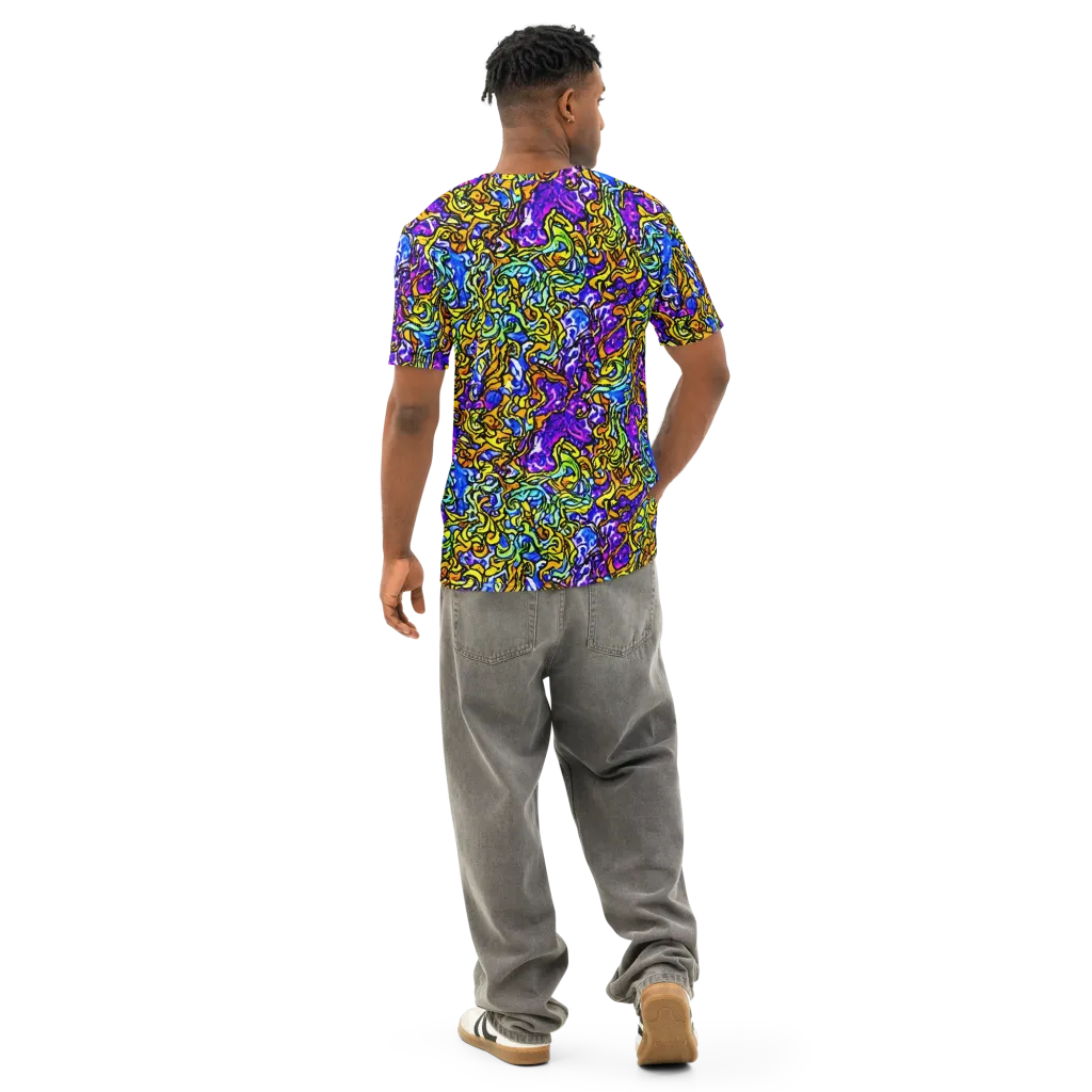 Jewel Frenzy on Men's Cotton Crew Neck T-Shirt — Back