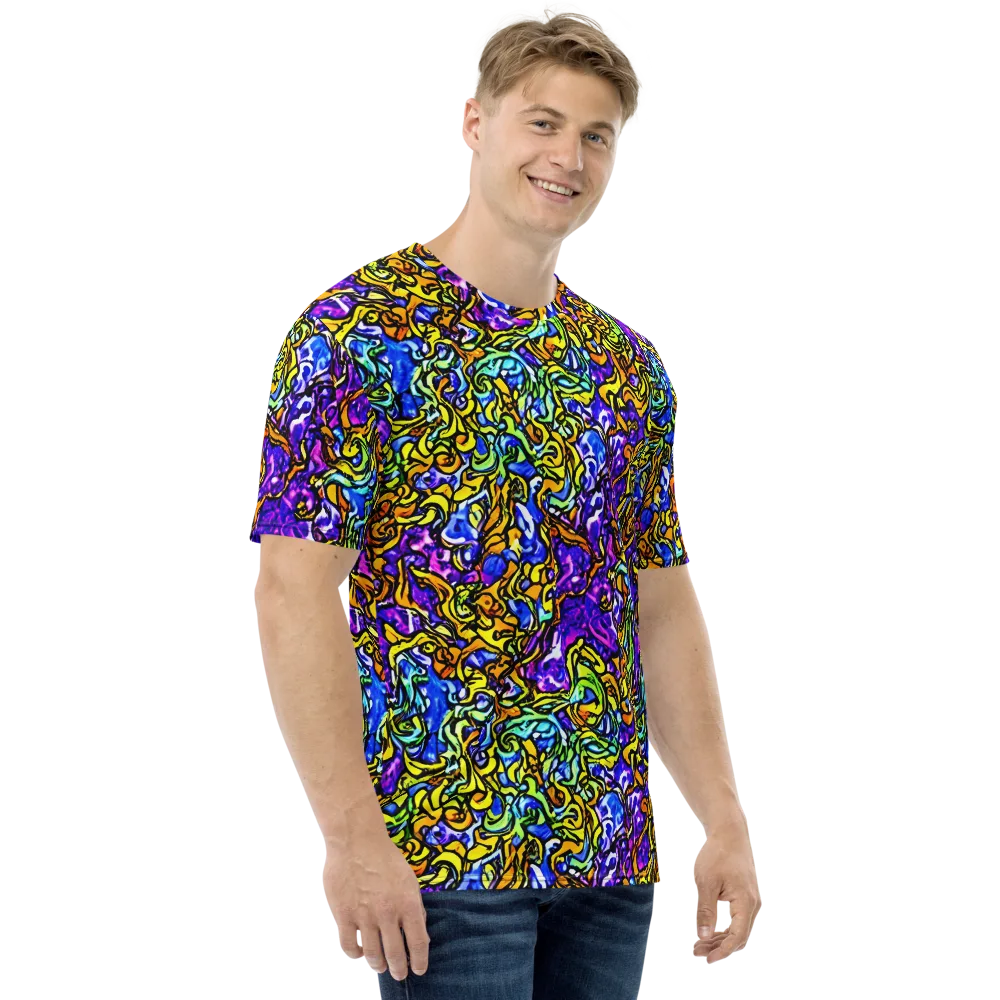 Jewel Frenzy on Men's Crew Neck T-Shirt — Right