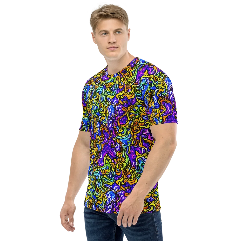 Jewel Frenzy on Men's Crew Neck T-Shirt — Left