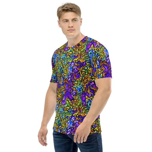 Jewel Frenzy on a Men's Crew Neck T-Shirt