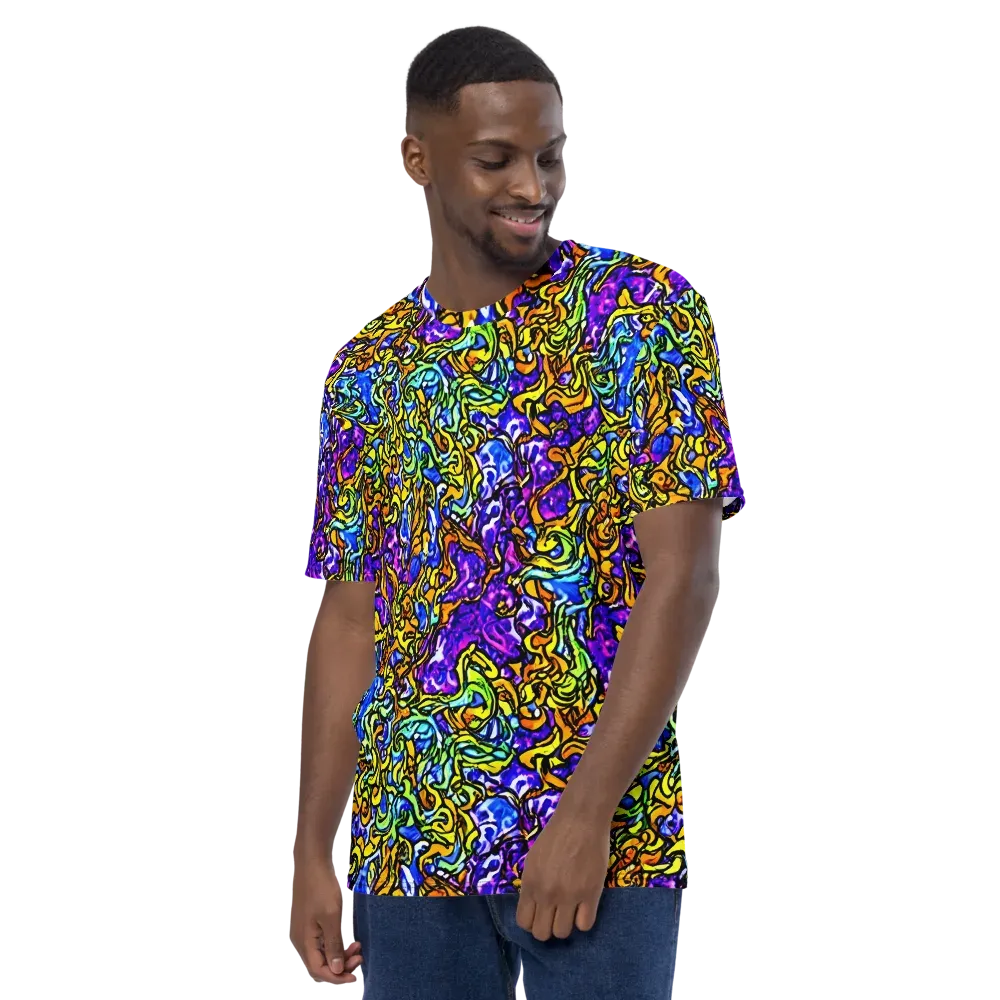 Jewel Frenzy on Men's Crew Neck T-Shirt — Left