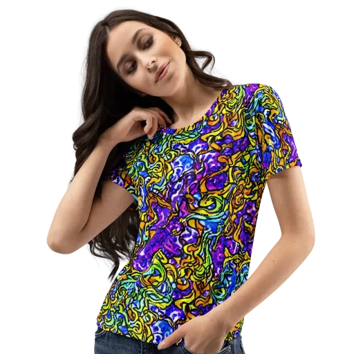 Jewel Frenzy on a Women's Crew Neck T-Shirt