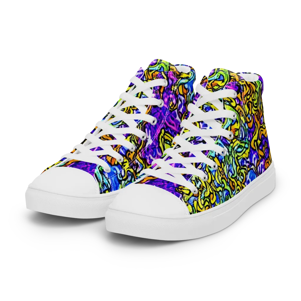 Jewel Frenzy on Women's High Top Canvas Shoes — Left Front