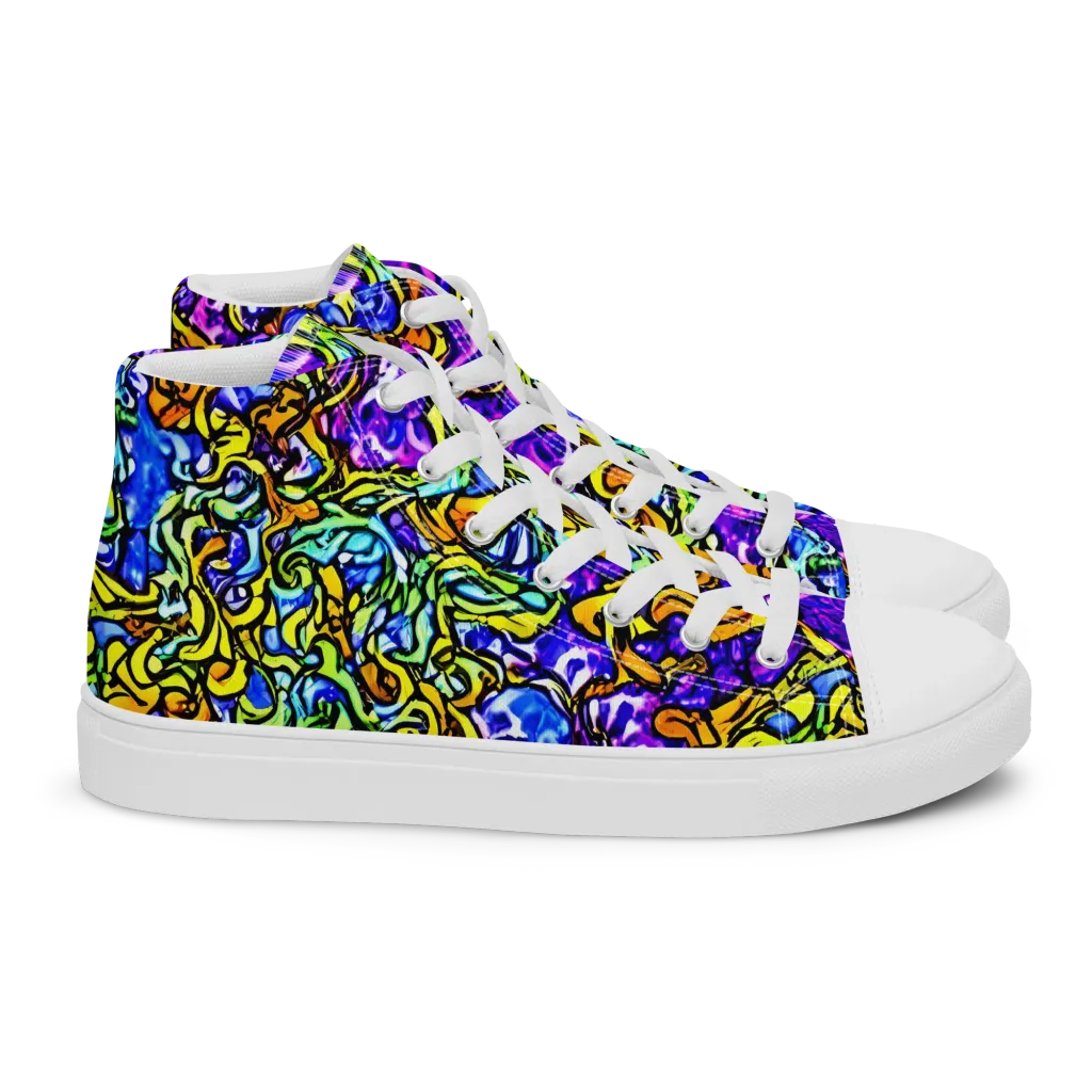 Jewel Frenzy on Women's High Top Canvas Shoes — Right