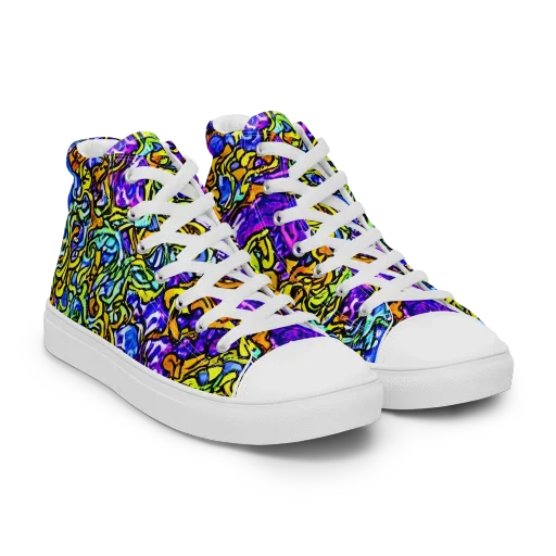 Jewel Frenzy on a Women's High Top Canvas Shoes
