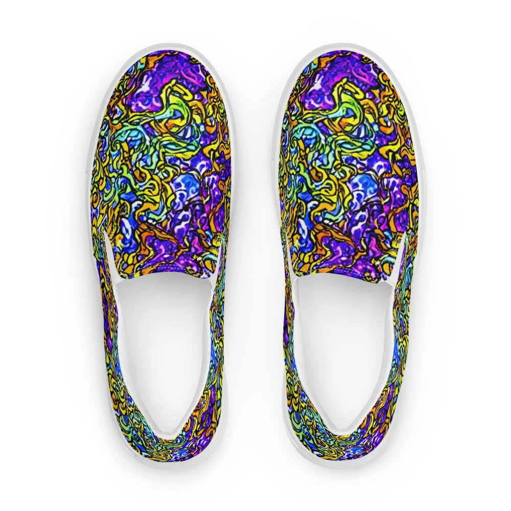 Jewel Frenzy on Men's Slip-On Canvas Shoes — Front