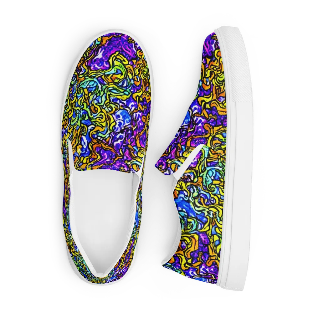 Jewel Frenzy on Men's Slip-On Canvas Shoes — Front