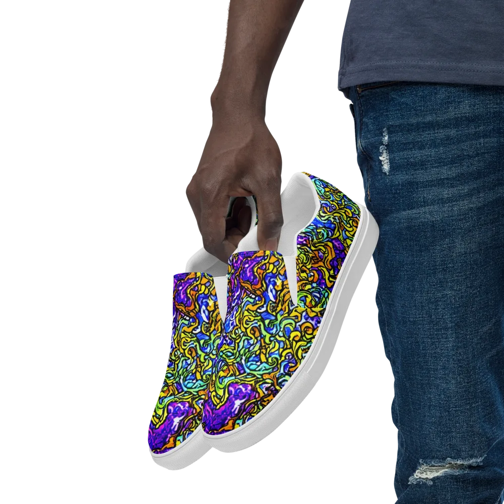 Jewel Frenzy on Men's Slip-On Canvas Shoes — Left Front