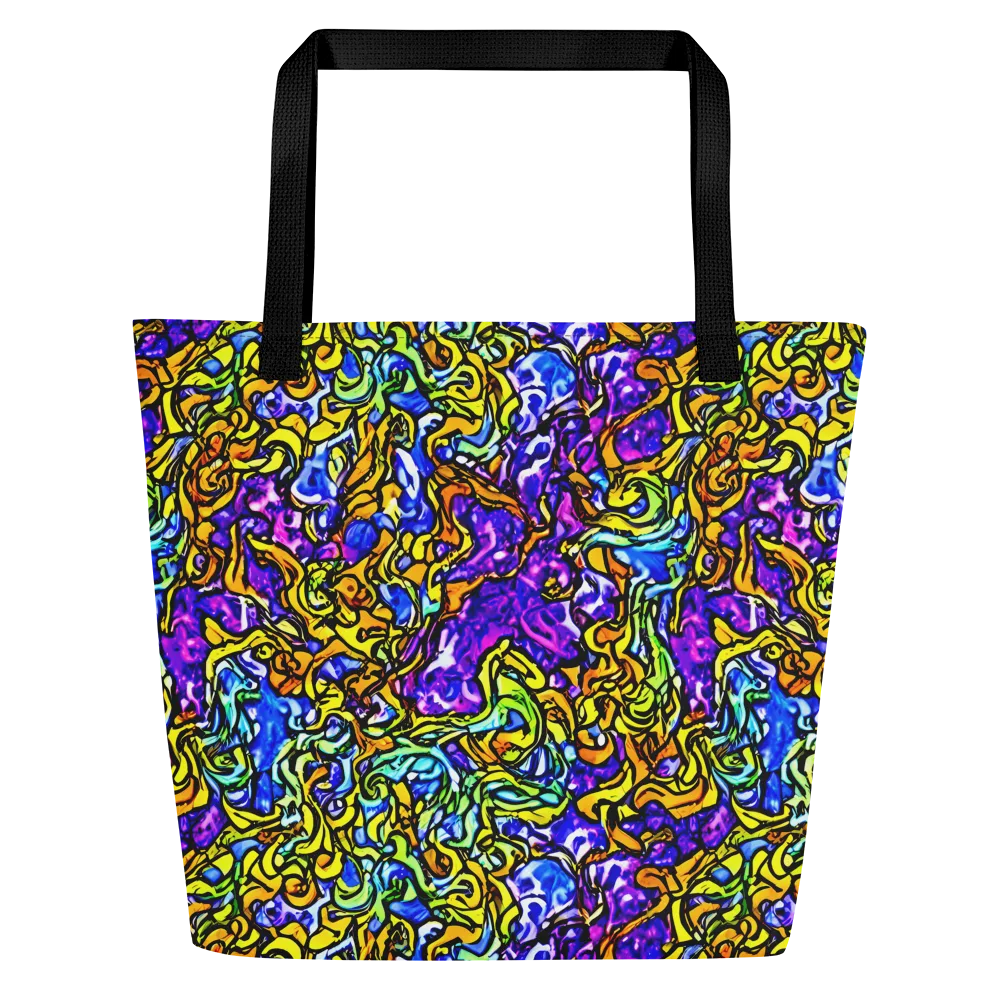Jewel Frenzy on Large Tote Bag W/ Pocket — Front