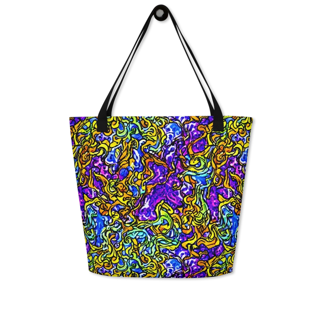 Jewel Frenzy on Large Tote Bag W/ Pocket — Front