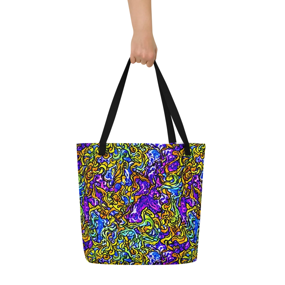 Jewel Frenzy on Large Tote Bag W/ Pocket — Front