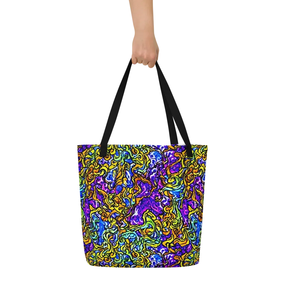 Jewel Frenzy on Large Tote Bag W/ Pocket — Front