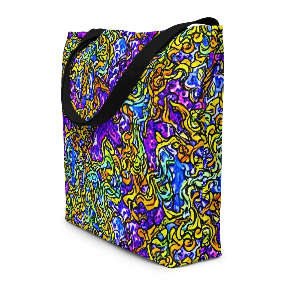 Jewel Frenzy on Large Tote Bag W/ Pocket — Front
