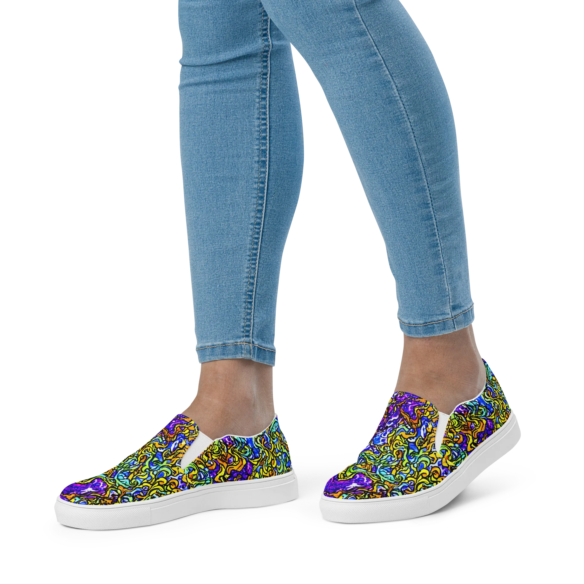 Jewel Frenzy on Women's Slip-On Canvas Shoes — Front